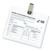 Heavy-Duty Clip-Style Badge Holders, Horizontal, 4 X 3, Clear, 100/Box