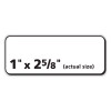 Labels, Laser Printers, 1 X 2.63, White, 30/Sheet, 250 Sheets/Box