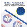 Printable Self-Adhesive Permanent Id Labels w/Sure Feed, 0.75" Dia, White 800/Pk