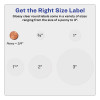 Printable Self-Adhesive Permanent Id Labels w/Sure Feed, 0.75" Dia, Clear, 400/Pk