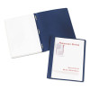 Durable Clear Front Report Cover, Prong Fastener, 0.13" Capacity, 8.5 X 11, Clear/Blue, 25/Box