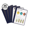Durable Clear Front Report Cover, Prong Fastener, 0.13" Capacity, 8.5 X 11, Clear/Blue, 25/Box