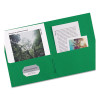 Two-Pocket Folder, Accommodates (40) 11 x 8.5 Sheets, Green, 25/Box