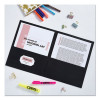 Two-Pocket Folder, Accommodates (40) 11 x 8.5 Sheets, Black, 25/Box