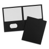 Two-Pocket Folder, Accommodates (40) 11 x 8.5 Sheets, Black, 25/Box