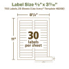 Ecofriendly Permanent File Folder Labels, 0.66 X 3.44, White, 30/Sheet, 25 Sheets/Pack
