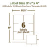 Ecofriendly Mailing Labels, Inkjet/Laser Printers, 3.33 X 4, White, 6/Sheet, 100 Sheets/Pack