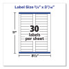 Clear Permanent File Folder Labels With Sure Feed Technology, 0.66 X 3.44, Clear, 30/Sheet, 15 Sheets/Pack