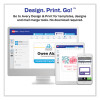 Printable Adhesive Name Badges, 3.38 X 2.33, Blue "Hello", 100/Pack