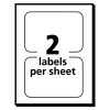Flexible Adhesive Name Badge Labels, 3.38 X 2.33, White/Blue Border, 40/Pack