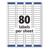 Easy Peel White Address Labels W/ Sure Feed Technology, Laser Printers, 0.5 X 1.75, White, 80/Sheet, 100 Sheets/Box