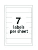 Removable File Folder Labels With Sure Feed Technology, 0.66 X 3.44, White, 7/Sheet, 36 Sheets/Pack