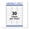 Easy Peel White Address Labels W/ Sure Feed Technology, Laser Printers, 1 X 2.63, White, 30/Sheet, 25 Sheets/Pack