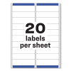 Easy Peel White Address Labels W/ Sure Feed Technology, Laser Printers, 1 X 4, White, 20/Sheet, 25 Sheets/Pack