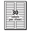 Permanent Trueblock File Folder Label With Sure-Feed Technology, 0.66" x 3.44", White, 30/Sheet, 25 Sheets/Pack