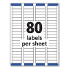 Easy Peel White Address Labels W/ Sure Feed Technology, Laser Printers, 0.5 X 1.75, White, 80/Sheet, 25 Sheets/Pack
