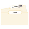 Permanent Trueblock File Folder Labels With Sure-Feed Technology, 0.66 x 3.44, White, 30/Sheet, 50 Sheets/Box