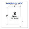 Erasable Id Labels, Inkjet/Laser Printers, 0.88 X 2.88, White, 8/Sheet, 10 Sheets/Pack