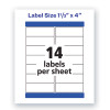Waterproof Address Labels With Trueblock And Sure Feed, Laser Printers, 1.33 X 4, White, 14/Sheet, 50 Sheets/Pack
