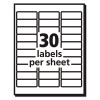 Matte Clear Easy Peel Mailing Labels W/ Sure Feed Technology, Laser Printers, 1 X 2.63, Clear, 30/Sheet, 50 Sheets/Box