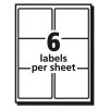 Matte Clear Easy Peel Mailing Labels W/ Sure Feed Technology, Laser Printers, 3.33 X 4, Clear, 6/Sheet, 50 Sheets/Box