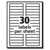 Permanent Trueblock File Folder Labels With Sure Feed Technology, 0.66" x 3.44", White, 30/Sheet, 25 Sheets/Pack