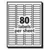 Matte Clear Easy Peel Mailing Labels W/ Sure Feed Technology, Laser Printers, 0.5 X 1.75, Clear, 80/Sheet, 25 Sheets/Box