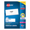 Easy Peel White Address Labels W/ Sure Feed Technology, Laser Printers, 1.33 X 4, White, 14/Sheet, 250 Sheets/Box