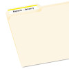Permanent Trueblock File Folder Labels With Sure Feed Technology, 0.66 x 3.44, Yellow/White, 30/Sheet, 50 Sheets/Box
