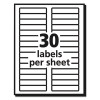 Permanent Trueblock File Folder Labels With Sure Feed Technology, 0.66 x 3.44, Yellow/White, 30/Sheet, 50 Sheets/Box