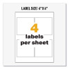 Ultraduty Ghs Chemical Waterproof And Uv Resistant Labels, 4 X 4, White, 4/Sheet, 50 Sheets/Box