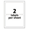Durable Permanent Id Labels With Trueblock Technology, Laser Printers, 5 X 8.13, White, 2/Sheet, 50 Sheets/Pack
