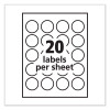 Round Print-To-The Edge Labels With Surefeed And Easypeel, 1.67" Dia, Glossy Clear, 500/Pk