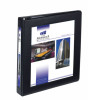 Framed View Heavy-Duty Binders, 3 Rings, 1" Capacity, 11 x 8.5, Black, 12/Carton