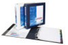 Framed View Heavy-Duty Binders, 3 Rings, 1" Capacity, 11 x 8.5, Black, 12/Carton
