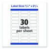 Vibrant Laser Color-Print Labels w/ Sure Feed, 0.75 x 2.25, White, 750/Pk