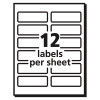 Vibrant Laser Color-Print Labels w/ Sure Feed, 1.25 x 3.75, White, 300/Pack