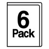 Corner Lock Document Sleeves, Letter Size, Assorted Colors, 6/Pack