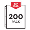 Heavyweight Easy Load Non-Glare Sheet Protector, Side: 3-Hole Punched, Top Load 8.5 x 11 Insert, Clear Front, 100/Box
