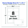 Clip-Style Badge Holder With Laser/Inkjet Insert, Top Load, 3.5 X 2.25, White, 100/Box