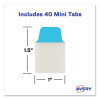 Ultra Tabs Repositionable Tabs, Mini Tabs: 1" x 1.5", 1/5-Cut, Assorted Colors, 40/Pack