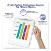Print And Apply Index Maker Clear Label Sheet Protector Dividers With White Tabs, 5-Tab, 11 X 8.5, White, 1 Set