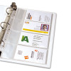 Business Card Binder Pages, For 2 X 3.5 Cards, Clear, 8 Cards/Sheet, 5 Pages/Pack