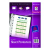 Mini Size Heavyweight Diamond Clear Sheet Protector, Side: 7-Hole Punched, Top Load 8.5 x 5.5 Insert, Clear Front, 25/Pack