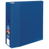 Heavy-Duty Non-View Binder With Durahinge, Locking One Touch Ezd Rings And Thumb Notch, 3 Rings, 5" Capacity, 11 X 8.5, Blue