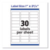Easy Peel White Address Labels W/ Sure Feed Technology, Inkjet Printers, 1 X 2.63, White, 30/Sheet, 25 Sheets/Pack