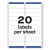 Easy Peel White Address Labels W/ Sure Feed Technology, Inkjet Printers, 1 X 4, White, 20/Sheet, 25 Sheets/Pack