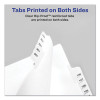 Preprinted Legal Exhibit Side Tab Index Dividers, Allstate Style, 10-Tab, 3, 11 X 8.5, White, 25/Pack