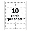 Magnetic Business Cards, Inkjet, 2 x 3.5, White, 10 Cards/Sheet, 3 Sheets/Pack