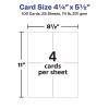 Photo-Quality Printable Postcards, Inkjet, 74 Lb, 4.25 X 5.5, Glossy White, 100 Cards, 4 Cards/Sheet, 25 Sheets/Pack